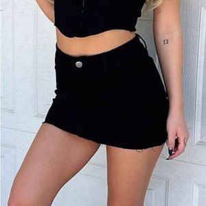 Black mini skirt